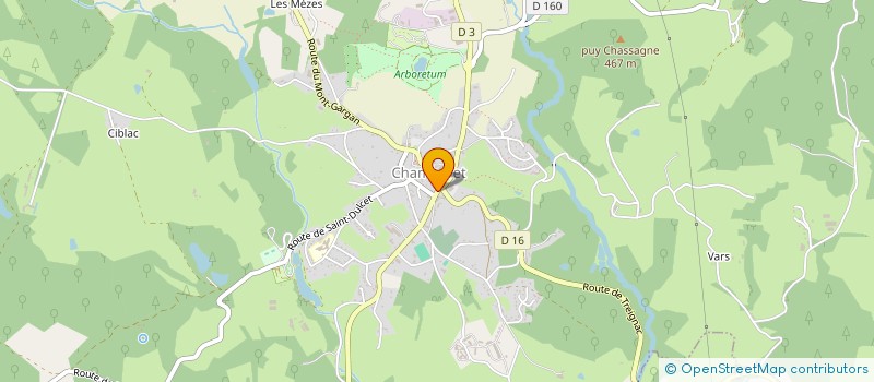 localisation de l'entreprise LA CABANE DE PIERRON  CHAMBERET