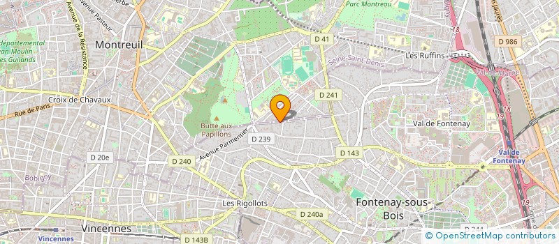 localisation de l'entreprise LA CABANE DES ARTISANES 2  MONTREUIL