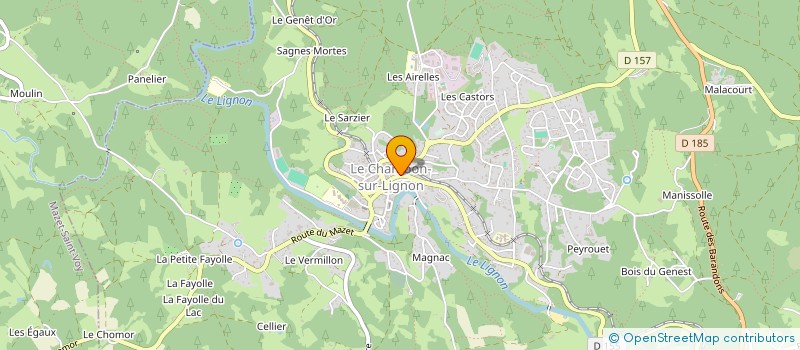 localisation de l'entreprise LA CABANE DES AUCHES  LE CHAMBON-SUR-LIGNON