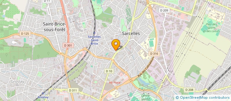 localisation de l'entreprise LA CABANE DES BEBES à SARCELLES