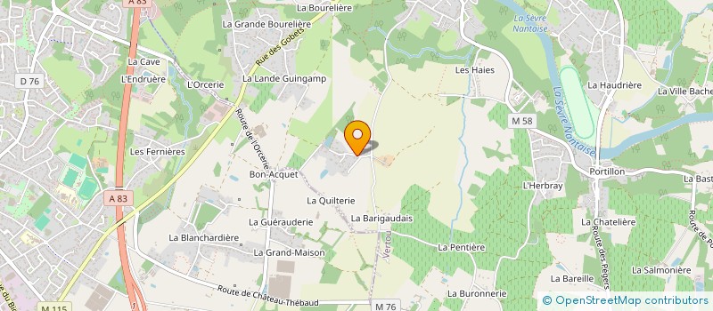 localisation de l'entreprise LA CABANE DES BOURY  VERTOU