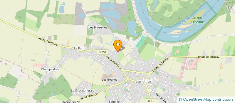 localisation de l'entreprise LA CABANE DES FICHETTES à SANDILLON