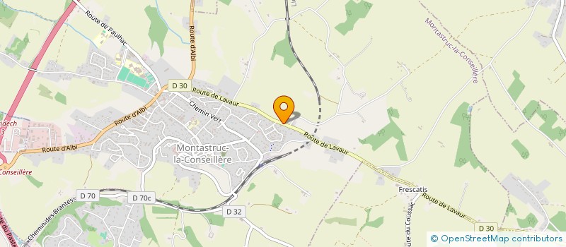 localisation de l'entreprise LA CABANE DES P'TITS POTES  MONTASTRUC-LA-CONSEILLERE