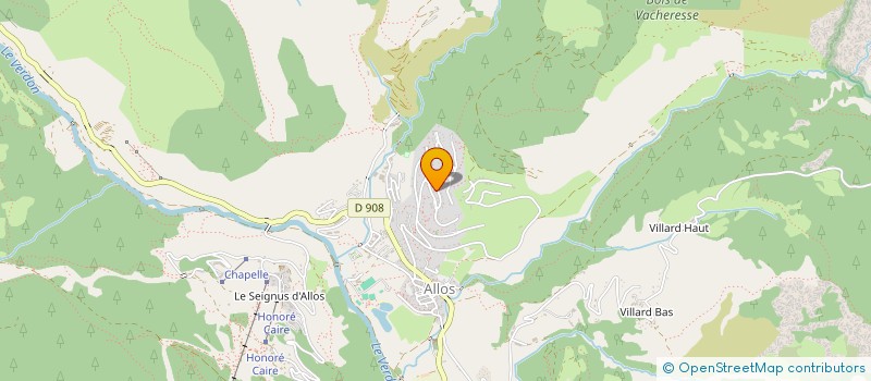localisation de l'entreprise LA CABANE DU GOURMET à ALLOS
