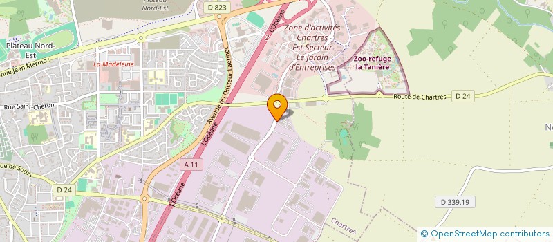 localisation de l'entreprise LA CABANE DU PAPILOU à CHARTRES