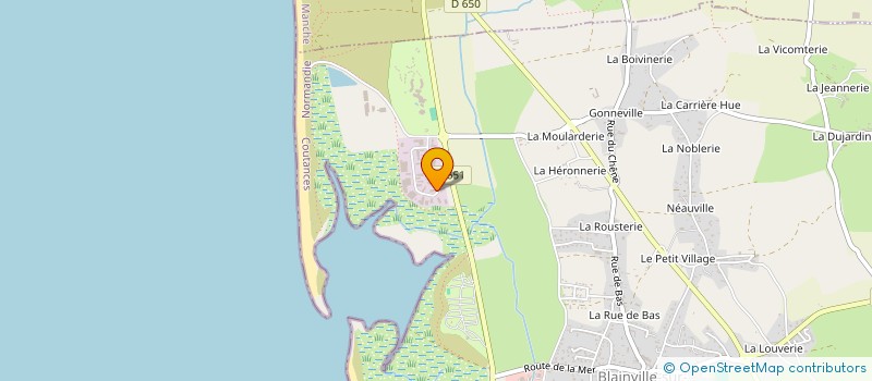 localisation de l'entreprise LA CABANE DU TAPIOOU à BLAINVILLE-SUR-MER