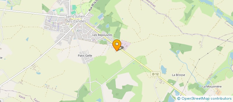 localisation de l'entreprise LA CABANE ENCHANTEE  SAINT-JULIEN-DES-LANDES