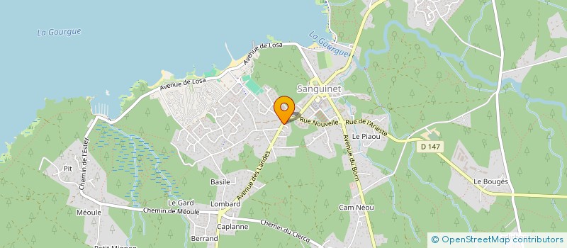 localisation de l'entreprise LA CABANE GOURMANDE  SANGUINET