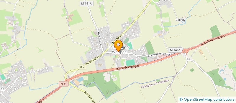 localisation de l'entreprise LA CABANE MERCERIE CREATIVE  FOURNES-EN-WEPPES