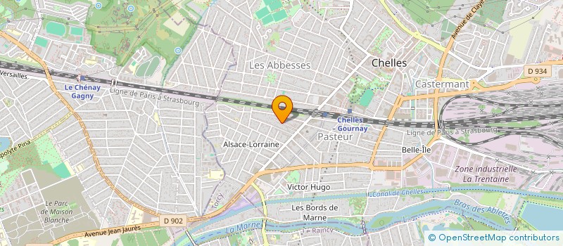 localisation de l'entreprise LA CABANE PERCHEE  CHELLES