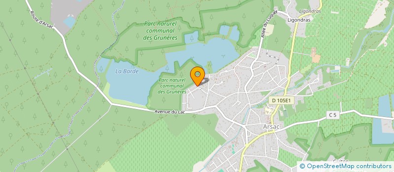 localisation de l'entreprise LA CABANE SAINT MEDARD  ARSAC