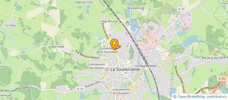 localisation de l'entreprise LA CABANE SOSTRANIENNE à LA SOUTERRAINE