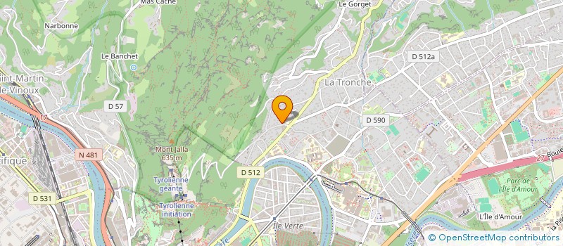 localisation de l'entreprise LA CABINE DE DOUCHE  LA TRONCHE