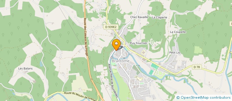 localisation de l'entreprise LA CABOURNE à BRANTOME EN PERIGORD