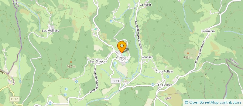 localisation de l'entreprise LA CABRIOLE  CENVES