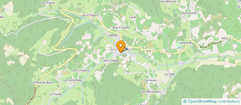 localisation de l'entreprise LA CADOLE A PAROLES  MARCHAMPT