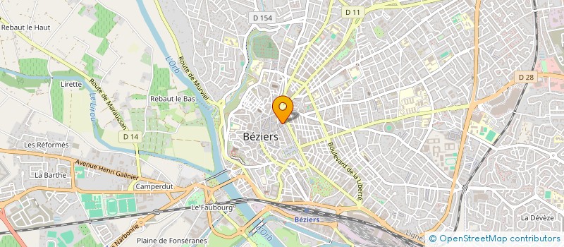 localisation de l'entreprise LA CAFE DU THEATRE à BEZIERS