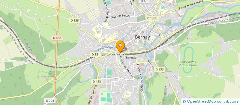 localisation de l'entreprise LA CAFET'RECRE à BERNAY