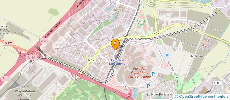 localisation de l'entreprise LA CAFETE à VILLEPINTE