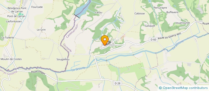 localisation de l'entreprise LA CAGE AUX OISEAUX  MONTJOI