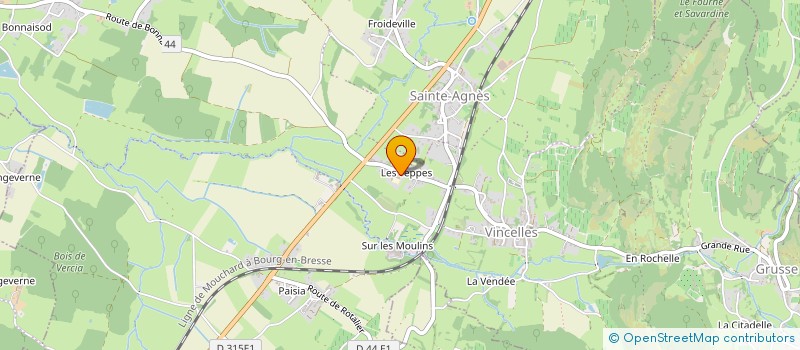 localisation de l'entreprise LA CAGNOTTE DES P'TITS ECOLIERS  VAL-SONNETTE