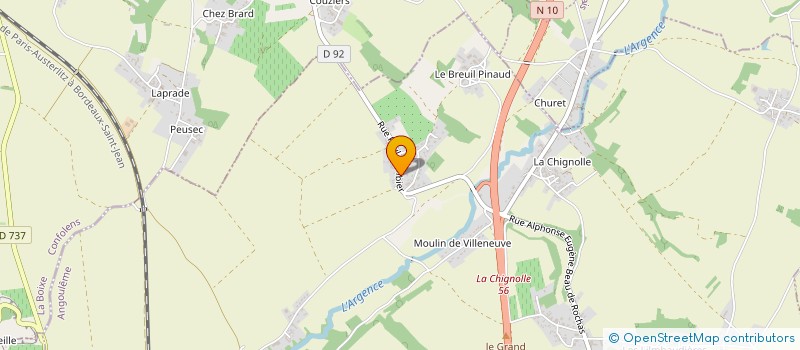 localisation de l'entreprise LA CAGOUILLETTE à CHAMPNIERS
