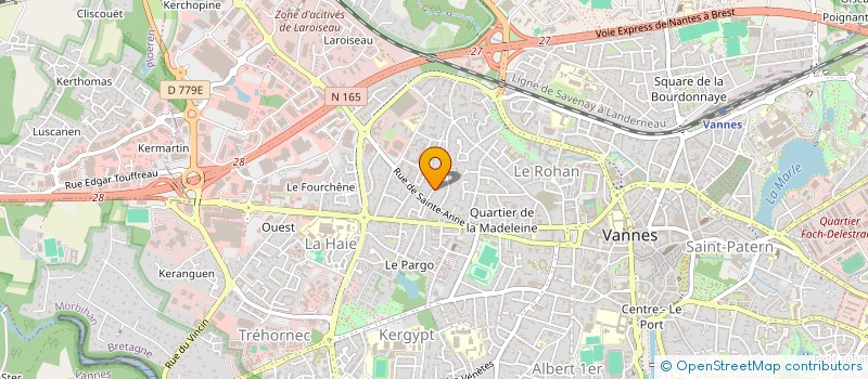localisation de l'entreprise LA CAHUTE à VANNES