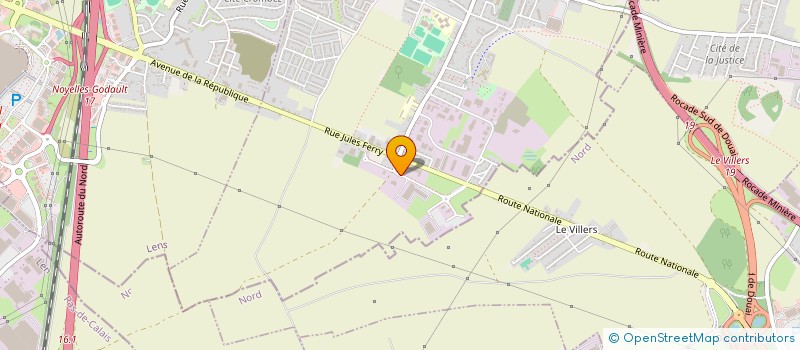 localisation de l'entreprise LA CAHUTE FERMIERE  COURCELLES-LES-LENS