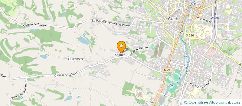 localisation de l'entreprise LA CAHUZE à AUCH