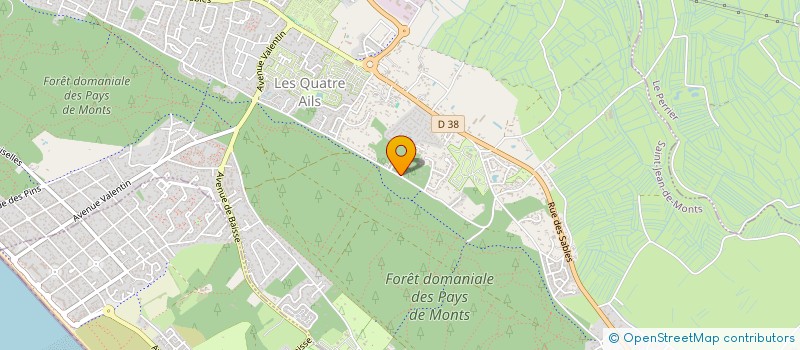 localisation de l'entreprise LA CAILLETIERE à SAINT-JEAN-DE-MONTS
