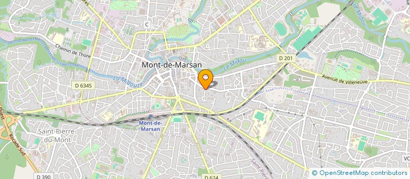 localisation de l'entreprise LA CAISSE JAUNE  MONT-DE-MARSAN