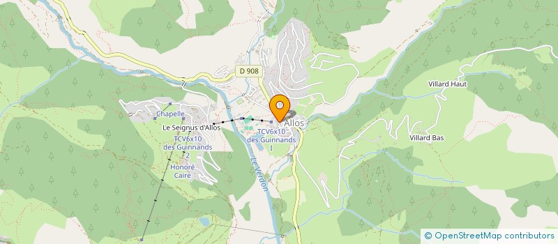 localisation de l'entreprise LA CAJI à ALLOS