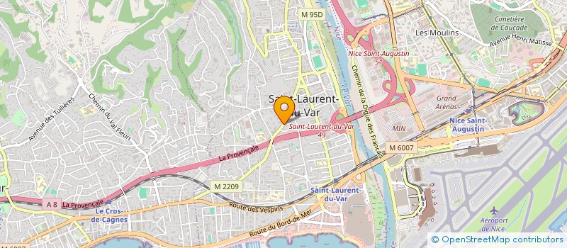 localisation de l'entreprise LA CALADE à SAINT-LAURENT-DU-VAR