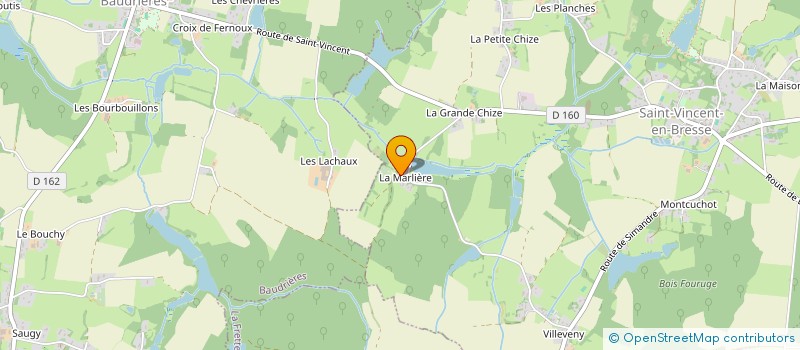 localisation de l'entreprise LA CALADE  SAINT-VINCENT-EN-BRESSE