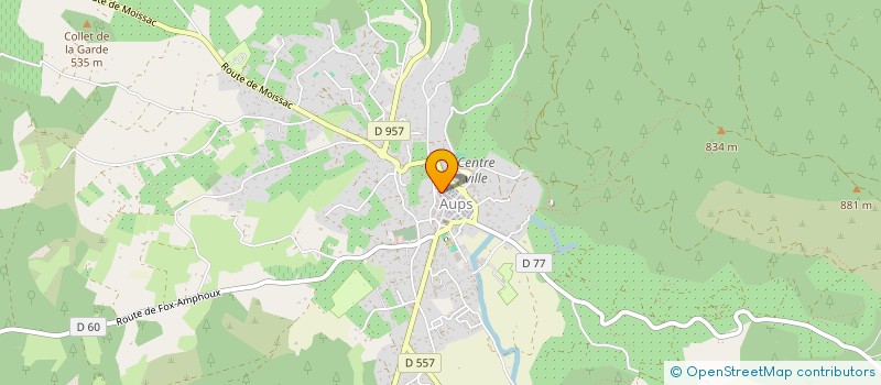 localisation de l'entreprise LA CALADE  AUPS