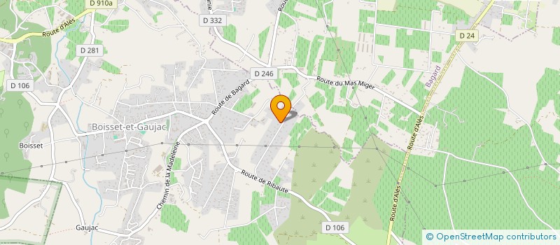 localisation de l'entreprise LA CALADETTE  BOISSET-ET-GAUJAC