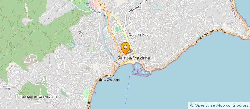 localisation de l'entreprise LA CALANDRIERE à SAINTE-MAXIME