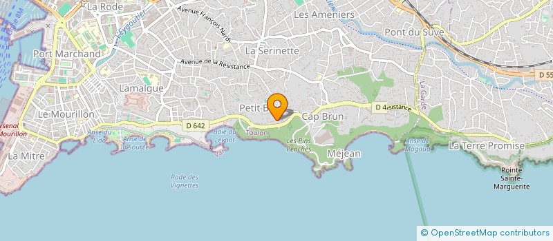 localisation de l'entreprise LA CALIFORNIE  TOULON