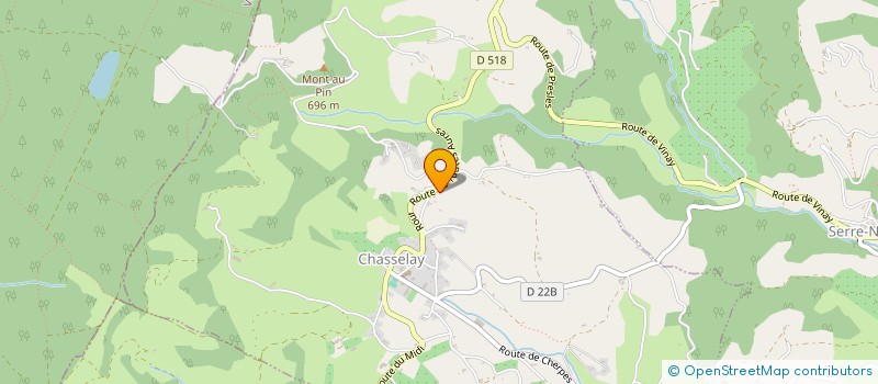 localisation de l'entreprise LA CALLADIERE  CHASSELAY