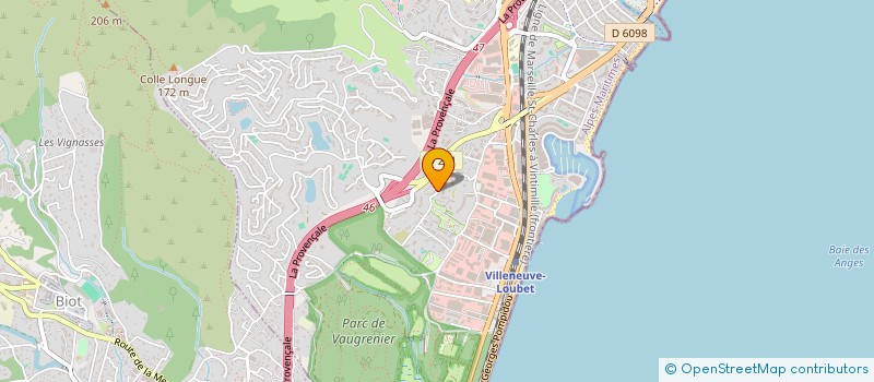 localisation de l'entreprise LA CALMERAIE  VILLENEUVE-LOUBET