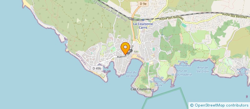 localisation de l'entreprise LA CALYPSO à MARTIGUES