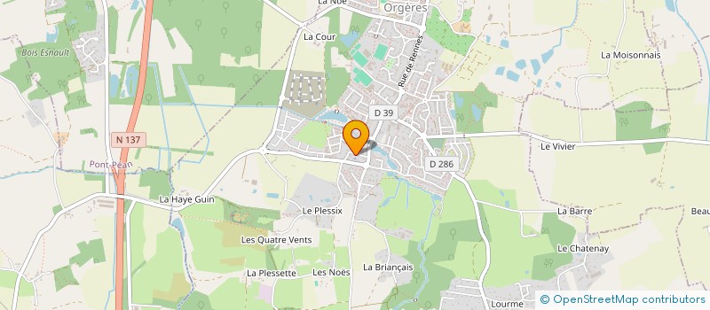 localisation de l'entreprise LA CALYPSO à ORGERES