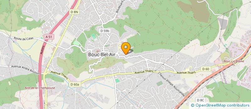 localisation de l'entreprise LA CAMARGUAISE DE PEINTURE à BOUC-BEL-AIR