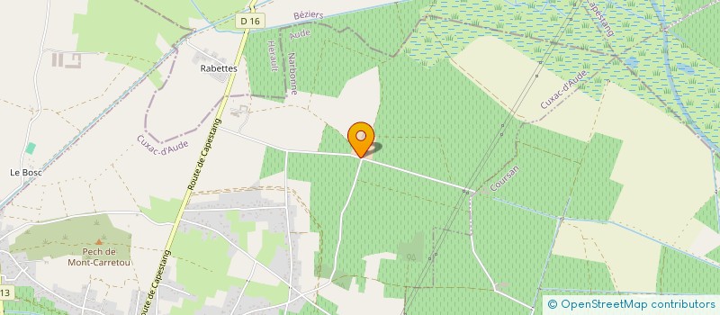 localisation de l'entreprise LA CAMBUSE BLANCHE  CUXAC D'AUDE