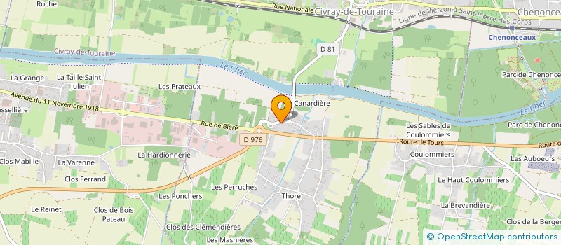 localisation de l'entreprise LA CANARDIERE  CIVRAY-DE-TOURAINE