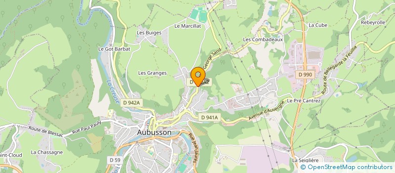 localisation de l'entreprise LA CANDEUR à AUBUSSON