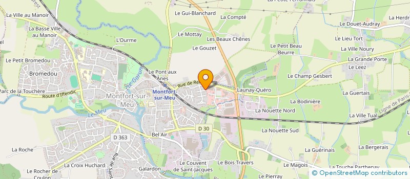 localisation de l'entreprise LA CANE  MONTFORT-SUR-MEU