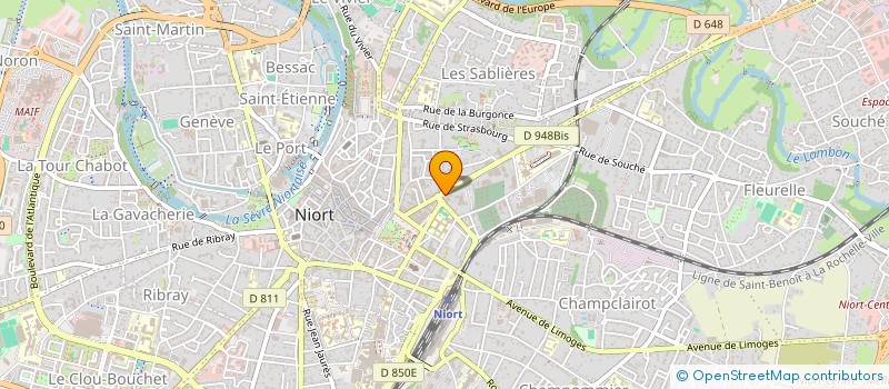 localisation de l'entreprise LA CANE A SUCRE  NIORT