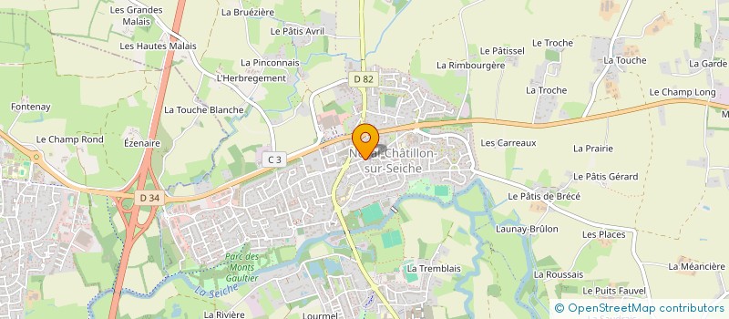 localisation de l'entreprise LA CANEDA  NOYAL-CHATILLON-SUR-SEICHE