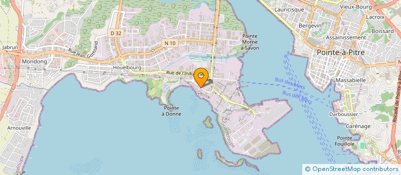 localisation de l'entreprise LA CANNE A SUCRE  BAIE-MAHAULT